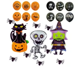 dekoracje-andrzejki-halloween-szkielet-czarownica-dynia-kot