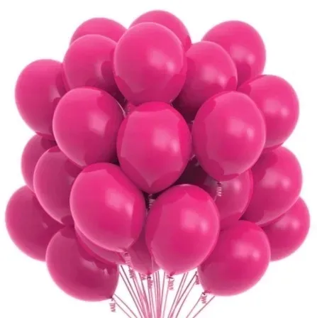 Fuksja różowe balony gumowe pastelowe 26 cm -100 szt