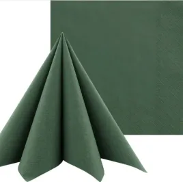 dekoracja-stolu-na-urodziny-serwetki-gladkie-butelkowa-zielen-20szt