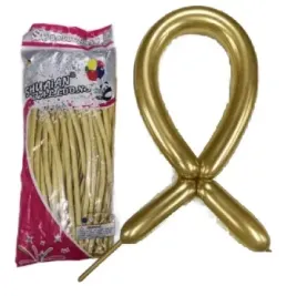 balony-do-modelowania-rurki-zlote-chrom-100-szt