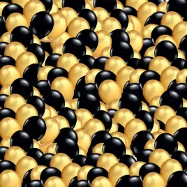 balony-na-komunie-dekoracja-czarno-zlota-50-szt