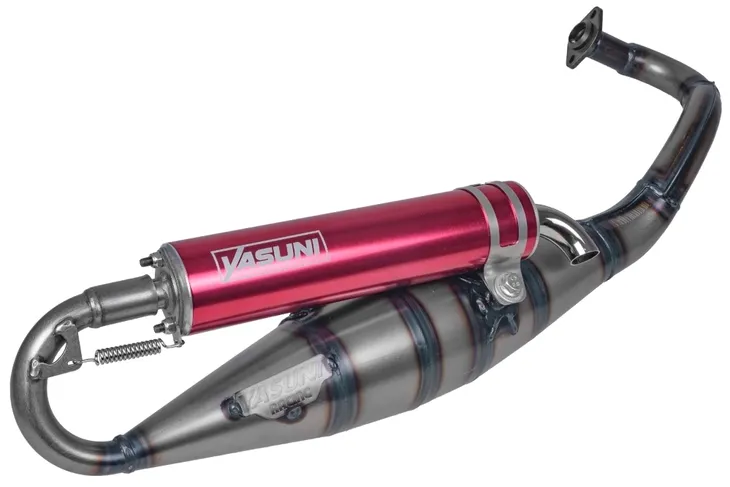 Wydech Yasuni R Aluminium Red, Piaggio Storm, Typhoon, Zip, NRG / Derbi