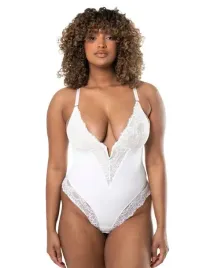 body-damskie-heyshape-biale-z-koronka-m