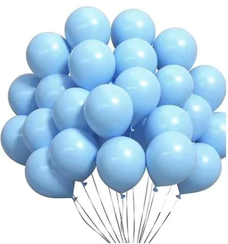 Niebieskie balony gumowe pastelowe 26cm -100 szt