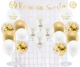 balony-na-komunie-kurtyna-2-stojaki-napis
