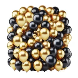 balony-na-urodziny-studniowka-czarne-zlote-50-szt-metalizowane-chromowane