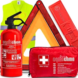 zestaw-gasnica-ogniochron-1kg-apteczka-samochodowa-trojkat-ostrzegawczy