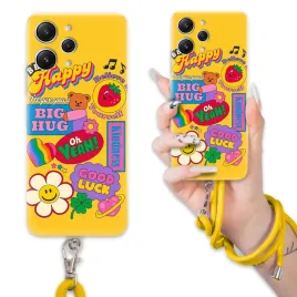 etui-do-xiaomi-redmi-12-4g-case-uchwyt-crossbody-zolty-drew-house-mix-wz