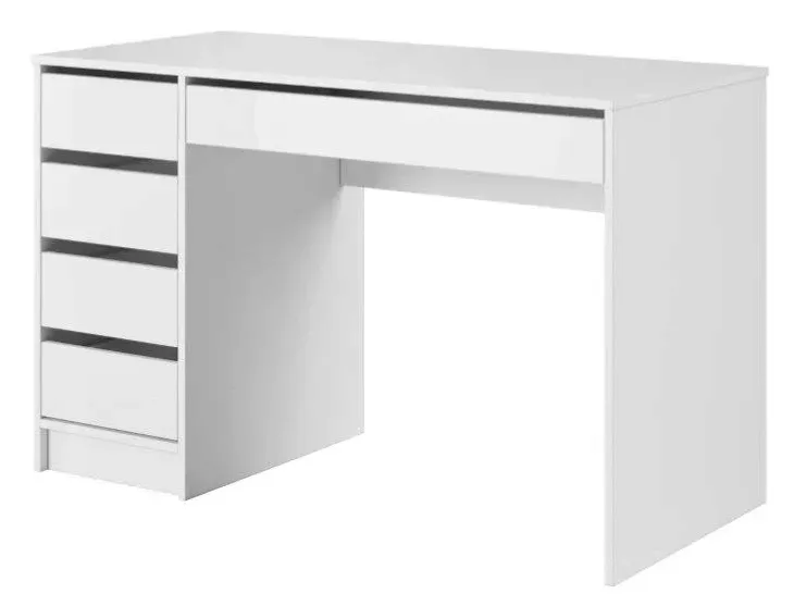Biurko - toaletka biały mat z szufladami 120 x 55