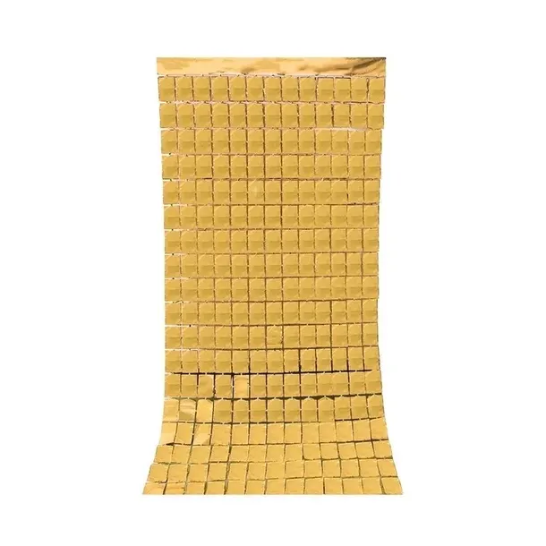 KURTYNA DEKORACYJNA panelowa 200x100cm złota sylwester urodziny dekoracja