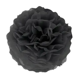 pompon-bibulowy-kula-dekoracje-sali-wiszace-ozdoby-na-sale-czarny-25cm