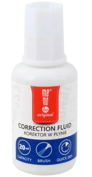 Korektor w płynie z pędzelkiem MemoBe MK016 20 ml