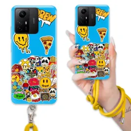 etui-do-xiaomi-redmi-note-12s-case-uchwyt-crossbody-zolty-drew-house-wzor