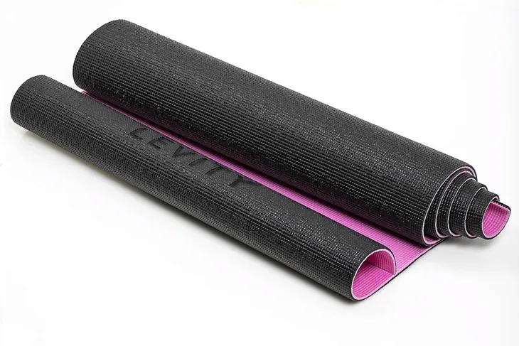 MATA GIMNASTYCZNA DO ĆWICZEŃ JOGI PILATESU FITNESS LEVITY Sort/Rose 4mm