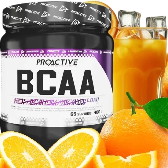 BCAA AMINOKWASY w proszku regeneracja ProActive BCAA LOAD POMARAŃCZA 400g