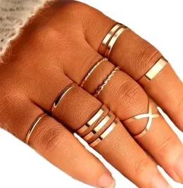 zestaw-punk-pierscionki-zlote-obraczki-gothic-boho