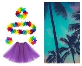 zestaw-hawajski-neon-naszyjnik-bransoletki-spodniczka-fioletowa