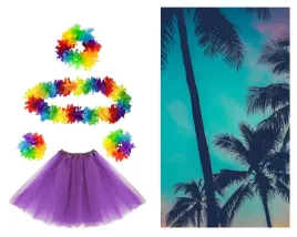 zestaw-hawajski-neon-naszyjnik-bransoletki-spodniczka-fioletowa