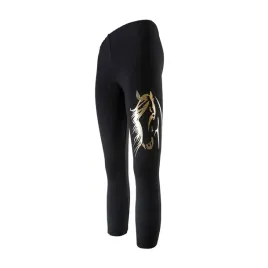 dziewczece-ocieplane-legginsy-czarne-ze-zlotym-koniem-tup-tup-r-164