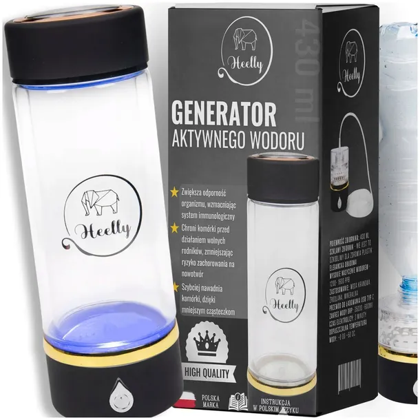 GENERATOR AKTYWNEGO WODORU JONIZATOR AKCESORIA WODY WODOROWEJ HEELLY