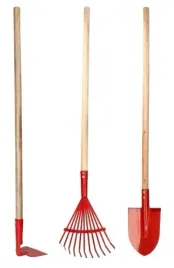 zestaw-narzedzia-ogrodowe-grabie-motyka-dla-dzieci