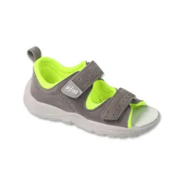 szaro-zielone-sandalki-chlopiece-befado-r-23