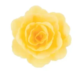 kwiaty-na-tort-z-wafla-roza-chinska-zolta-55cm