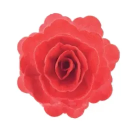 kwiaty-na-tort-z-wafla-roza-chinska-czerwona-55cm