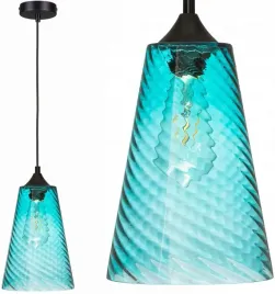 lampa-wiszaca-szklana-niebieska-stozek-vela