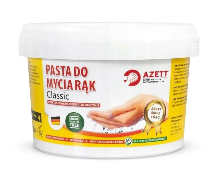 AZETT CLASSIC Niemiecka Pasta BHP do mycia rąk 500 ml