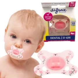 smoczek-difrax-dental-0-6m-rozowy-flaming
