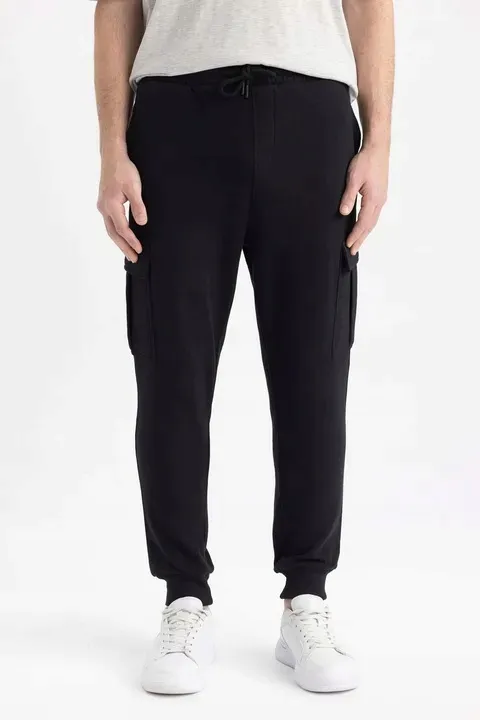 czarne-klasyczne-luzne-spodnie-dresowe-kieszenie-gumka-defacto-m-stan-nowy