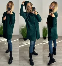 kurtka-alpaka-kaptur-ciepla-welniana-oversize-butelkowa-zielen