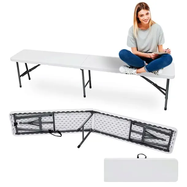 ŁAWKA CATERINGOWA ogrodowa składana walizka 180cm TURYSTYCZNA mocna Goliat