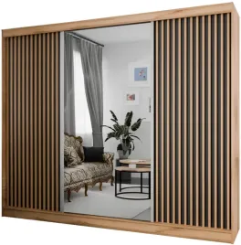 szafa-garderoba-przesuwna-250x215x61-cm-z-lamelami-lustrem-polkami-drazkami