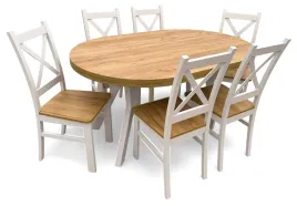 6-krzesel-stol-okragly-na-bialych-nogach-o100-rozkladany-do-200-dab-craft