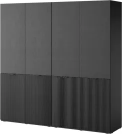 szafa-modulowa-czterodrzwiowa-nova-200-cm-czarna-z-polkami-ryfel-lamele