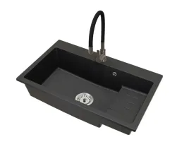 kuchenny-zlewozmywak-jednokomorowy-aron-syfon-chrom-bateria-flex-gun-gray