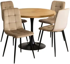 zestaw-stol-100-cm-okragly-dab-zloty-z-4-krzeslami-bez-welurowe-loft-salon