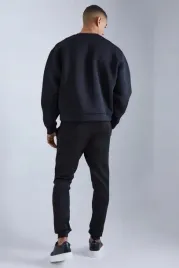 czarne-spodnie-dlugie-joggery-boohooman-xs