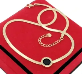 komplet-zloty-3-cz-czarne-oczko-stal-chirurgiczna