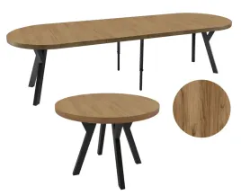 stol-duzy-okragly-czarny-metal-y-dab-pradawny-o100-rozkladany-do-300-cm