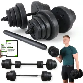 hantle-bitumiczne-regulowane-40kg-sztanga-zestaw-hantli-2x20kg-kudda