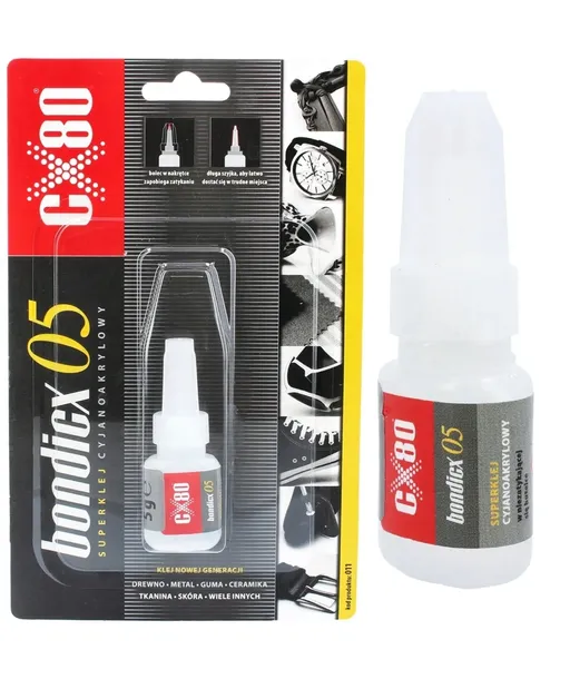 CX80 BONDICX 05 KLEJ CYJANOAKRYLOWY 5G DO PLASTIKU SKÓRY GUMY I CERAMIKI