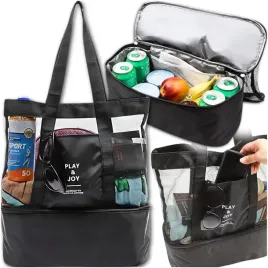 plazowa-torba-termiczna-piknikowa-na-ramie-lunch-box-podwojna-czarna