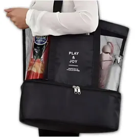 plazowa-torba-termiczna-piknikowa-na-ramie-lunch-box-podwojna-czarna