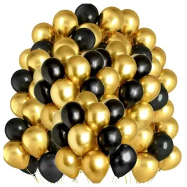 balony-czarne-zlote-chromowane-36cm-duze-chrom-urodzinowe-100szt-urodziny