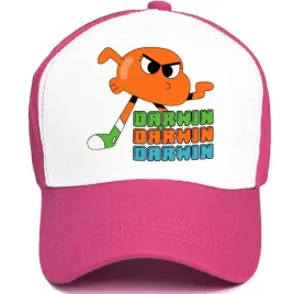 czapka-dziecieca-rozowa-na-lato-urodziny-dla-fana-gumballa-darwin-wzory