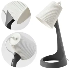 stylowa-lampka-lampa-nocna-na-biurko-stolik-ciemnoszary-bialy-minimalizm