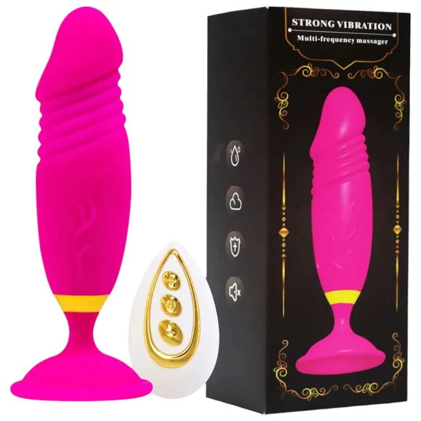 Wibrator Damski Posuwisty na Przyssawce Sztuczny Penis Zdalnie Sterowany